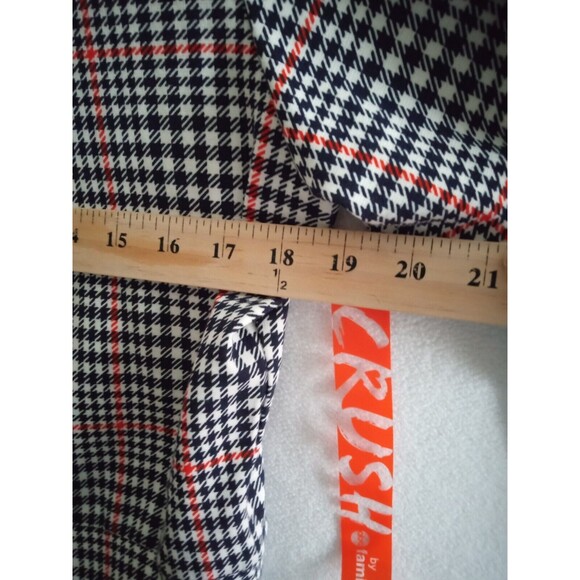 CRUSH Crop Top ABC Family Womens Large Houndstooth Plaid Long Sleeve NWT - Picture 8 of 11